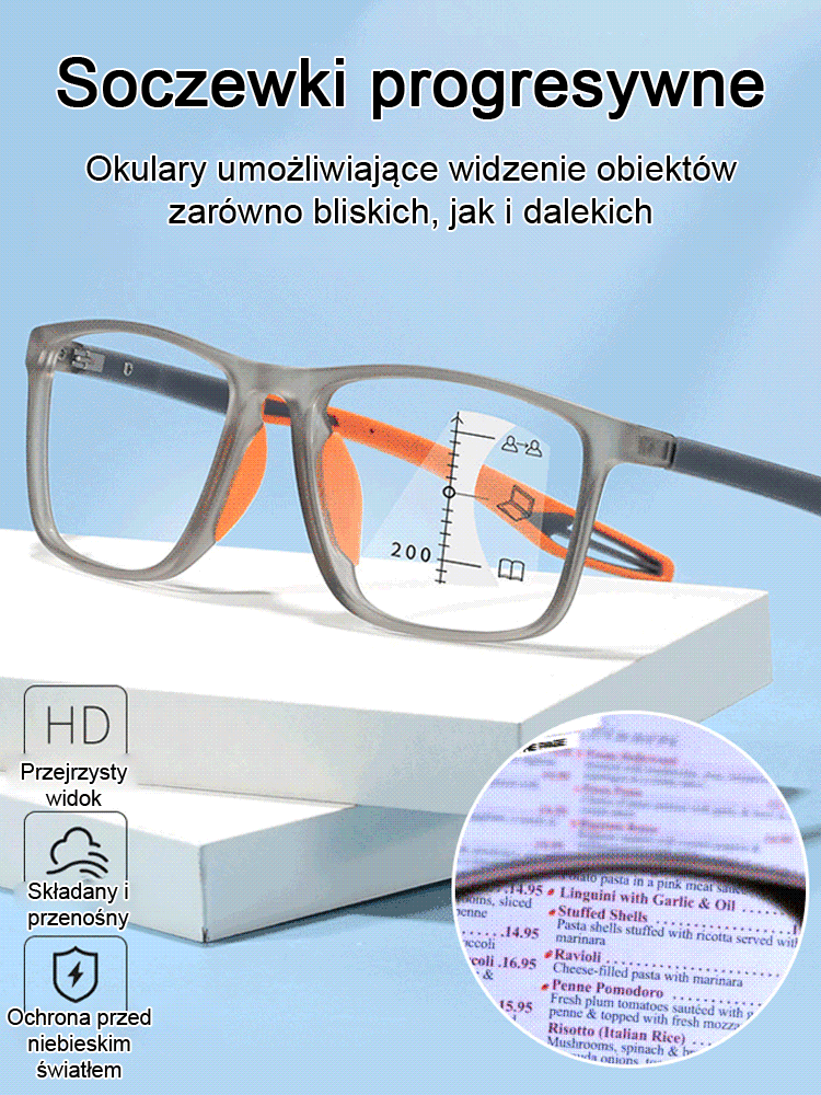 【Automatyczna regulacja stopnia od -7 do +7】Super lekkie okulary do cięcia światła niebieskiego z automatycznym ustawianiem ostrości ✨ Dla krótkowzroczności, dalekowzroczności i astygmatyzmu.
