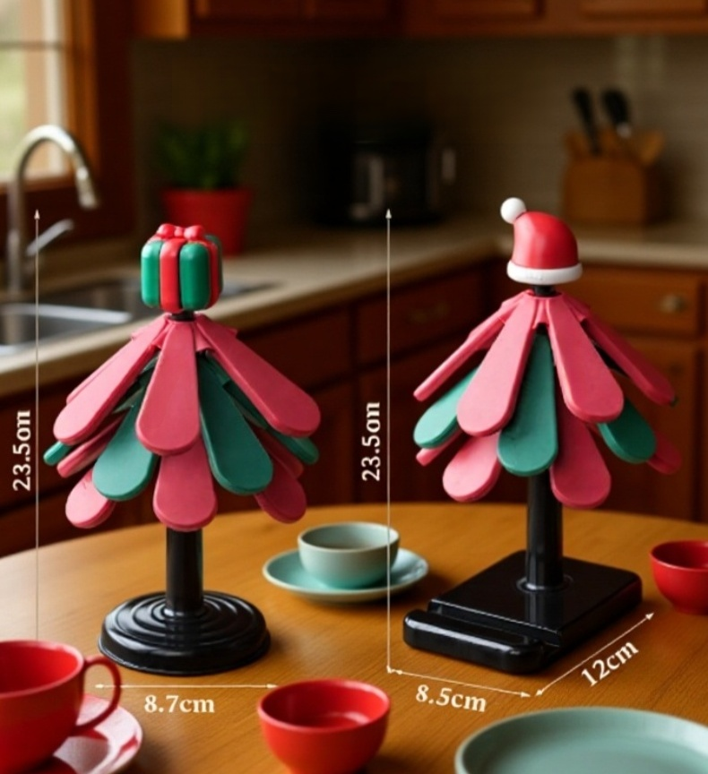 Łatwa w czyszczeniu podkładka choinka silikonowa