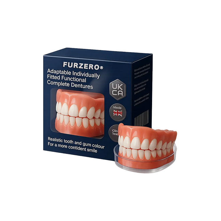 Funkcjonalny zestaw do protezy całkowitej.