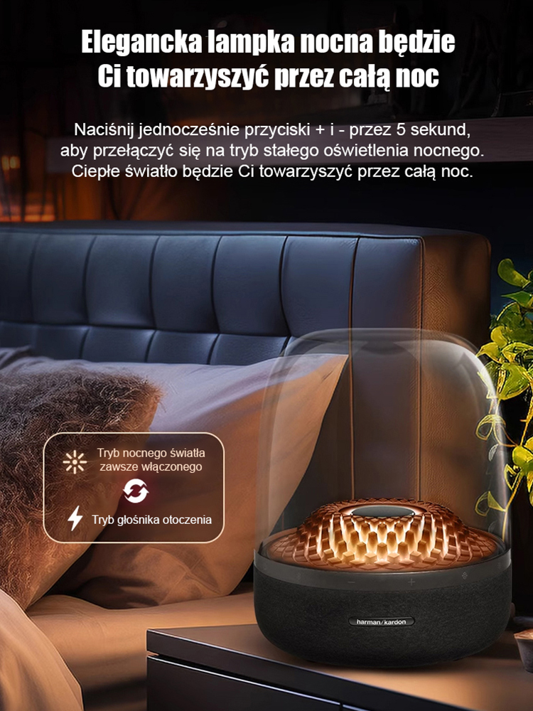 Czarny złoty krystaliczny głośnik dźwiękowy