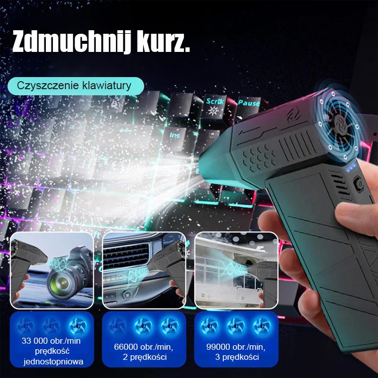 【Odśnieżanie w 3 sekundy, bez uszkodzenia samochodu🚗】Wentylator turbinowy do usuwania śniegu podczas burz termicznych🔥Usuwanie śniegu i kurzu, wydawanie wody, rozpalanie ognia, pompowanie