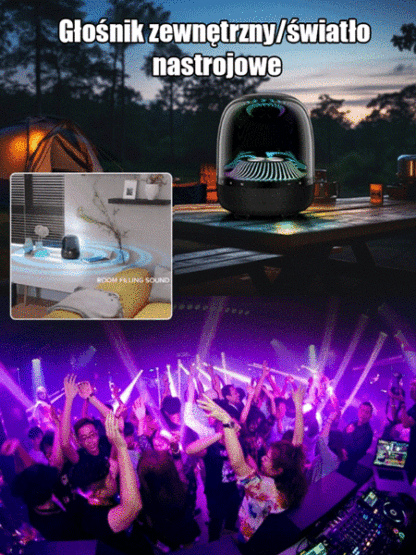 Czarny złoty krystaliczny głośnik dźwiękowy