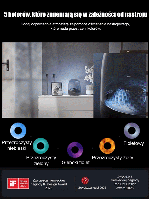 Czarny złoty krystaliczny głośnik dźwiękowy