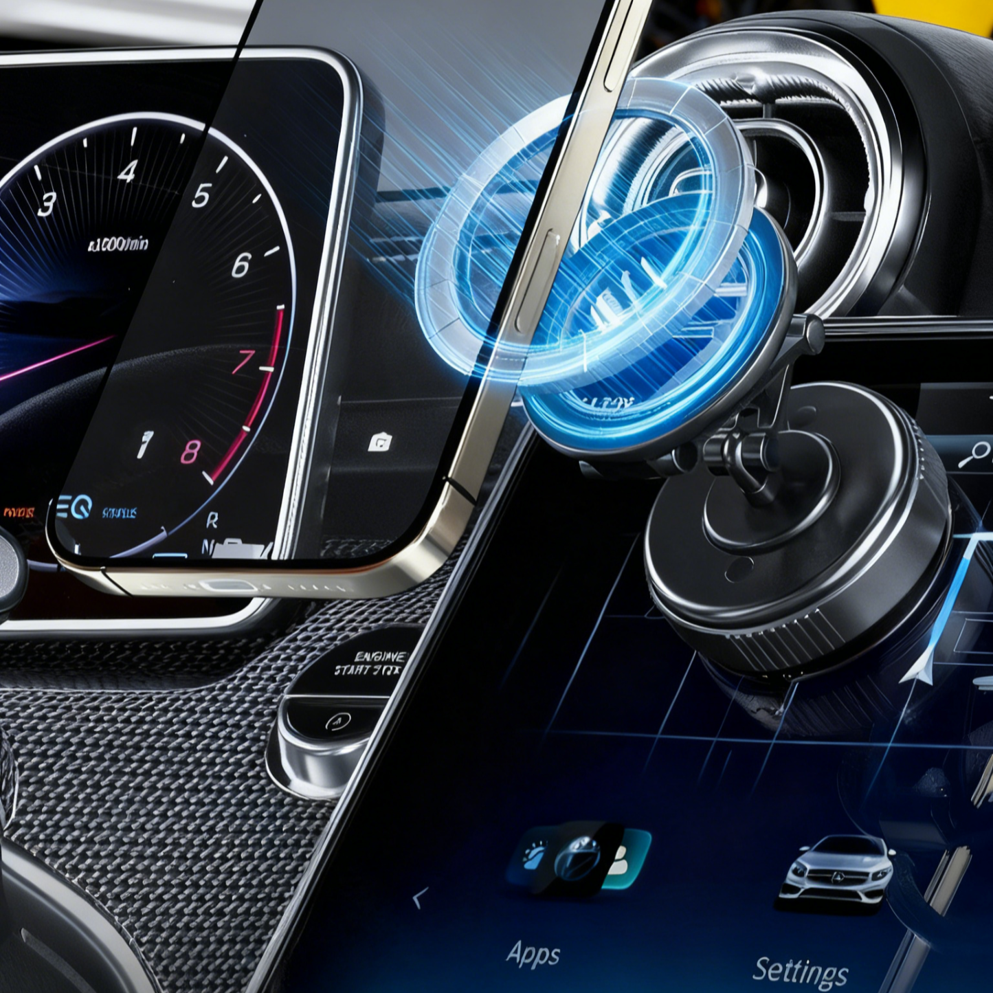 360° Rotatable Foldable Car Magnetic Phone Holder