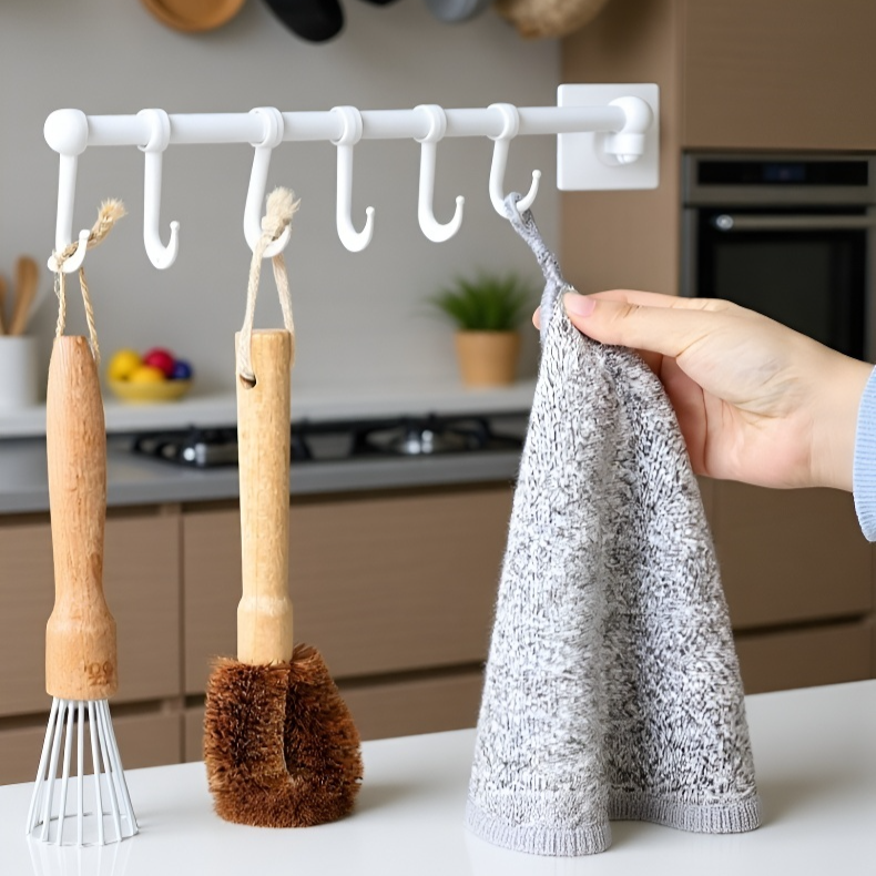 Charcoal fiber cleaning cloth wiping kitchen surface