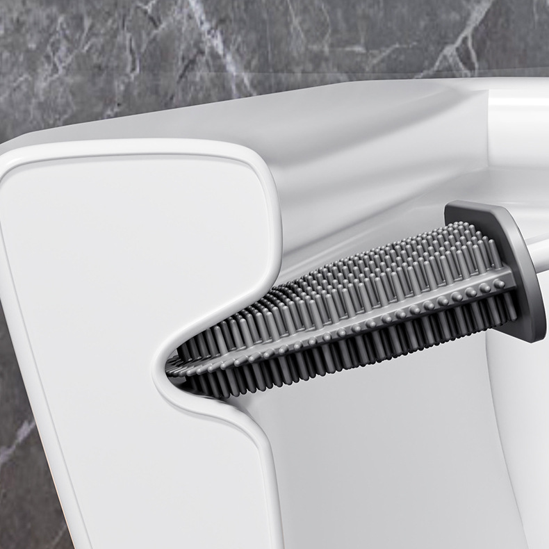 Multifunctional toilet brush for deep cleaning