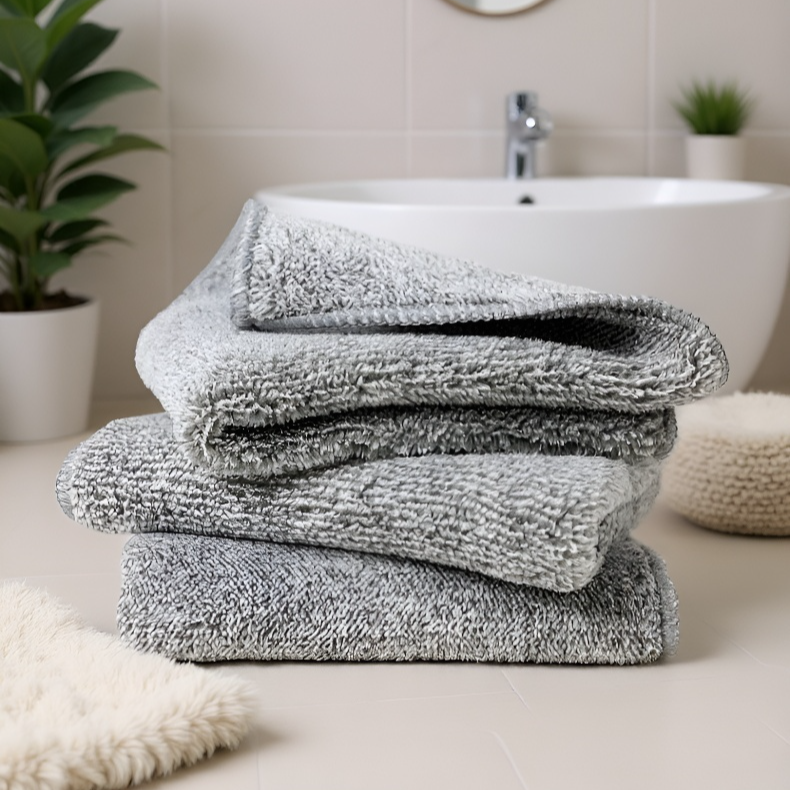 Reusable bamboo charcoal fiber cleaning cloth for household cleaning