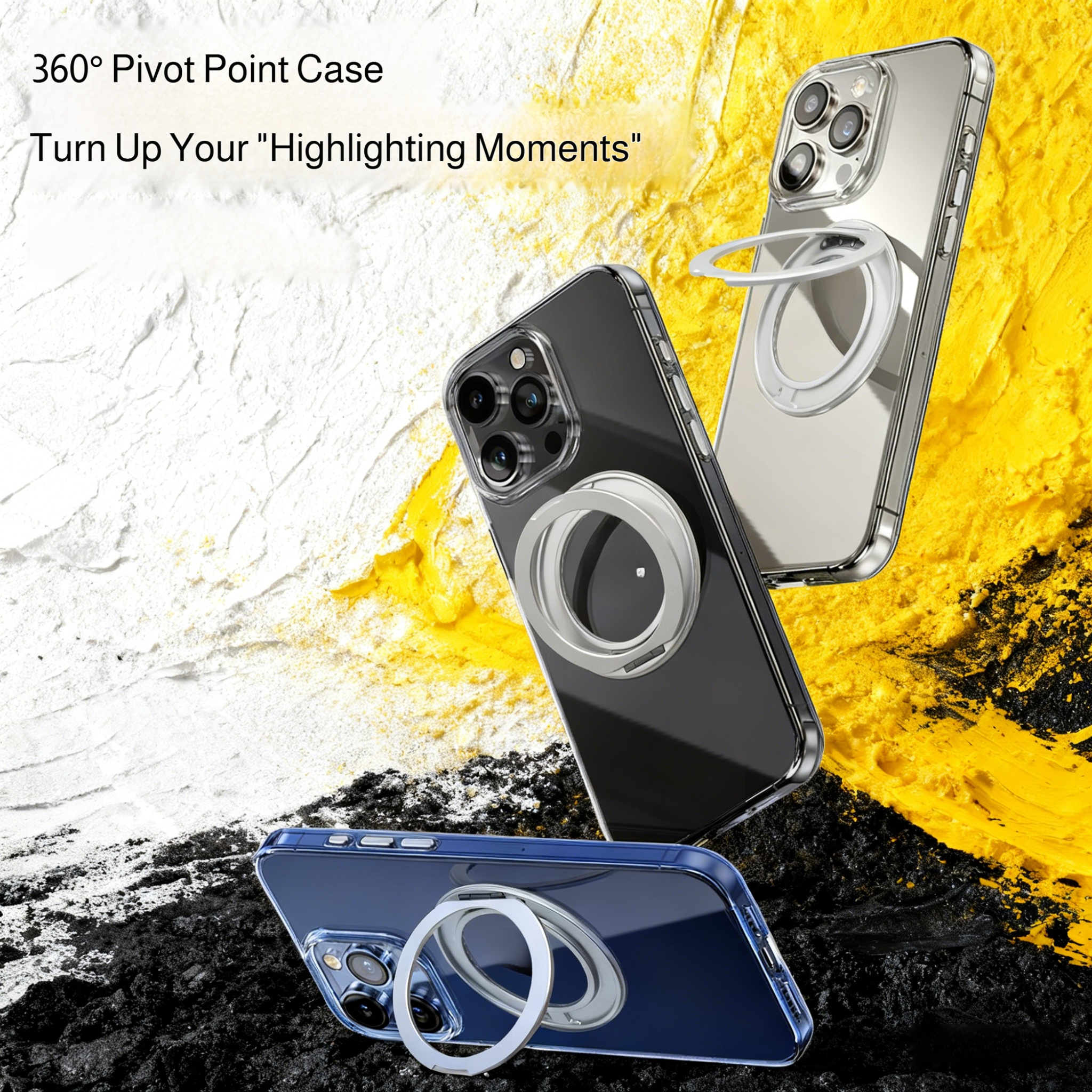 Magnetic Rotating Stand iPhone Case