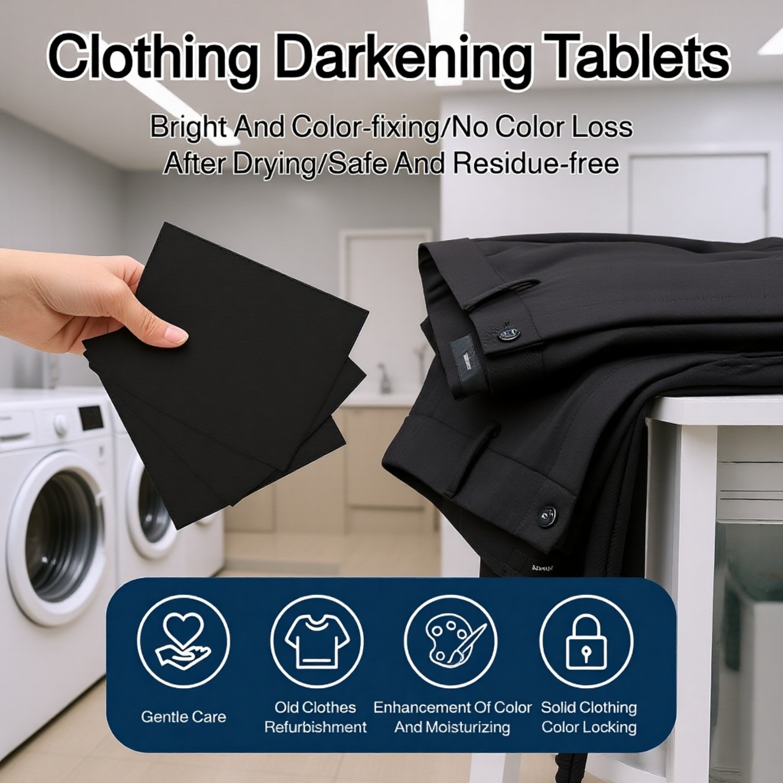 Clothes Black Booster & Brightening Sheets packaging