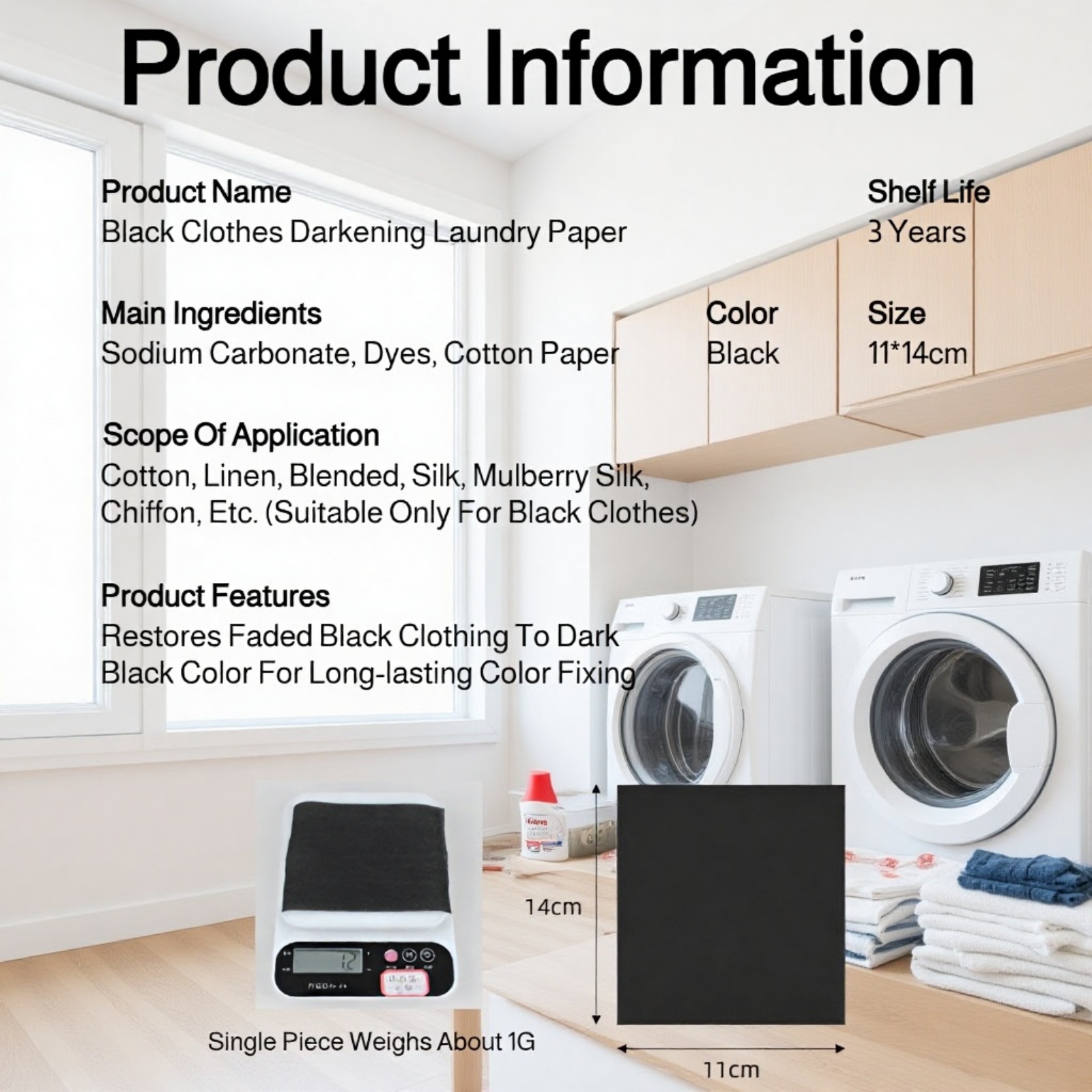 Clothes Black Booster & Brightening Sheets