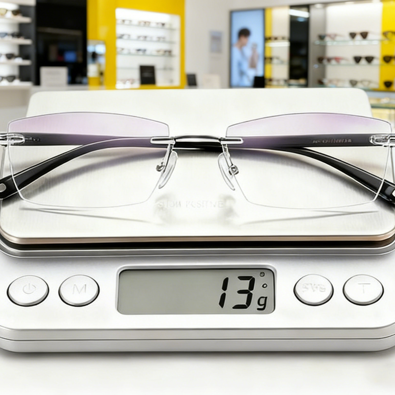  Unisex Rimless Anti-Blue Light Reading Glasses