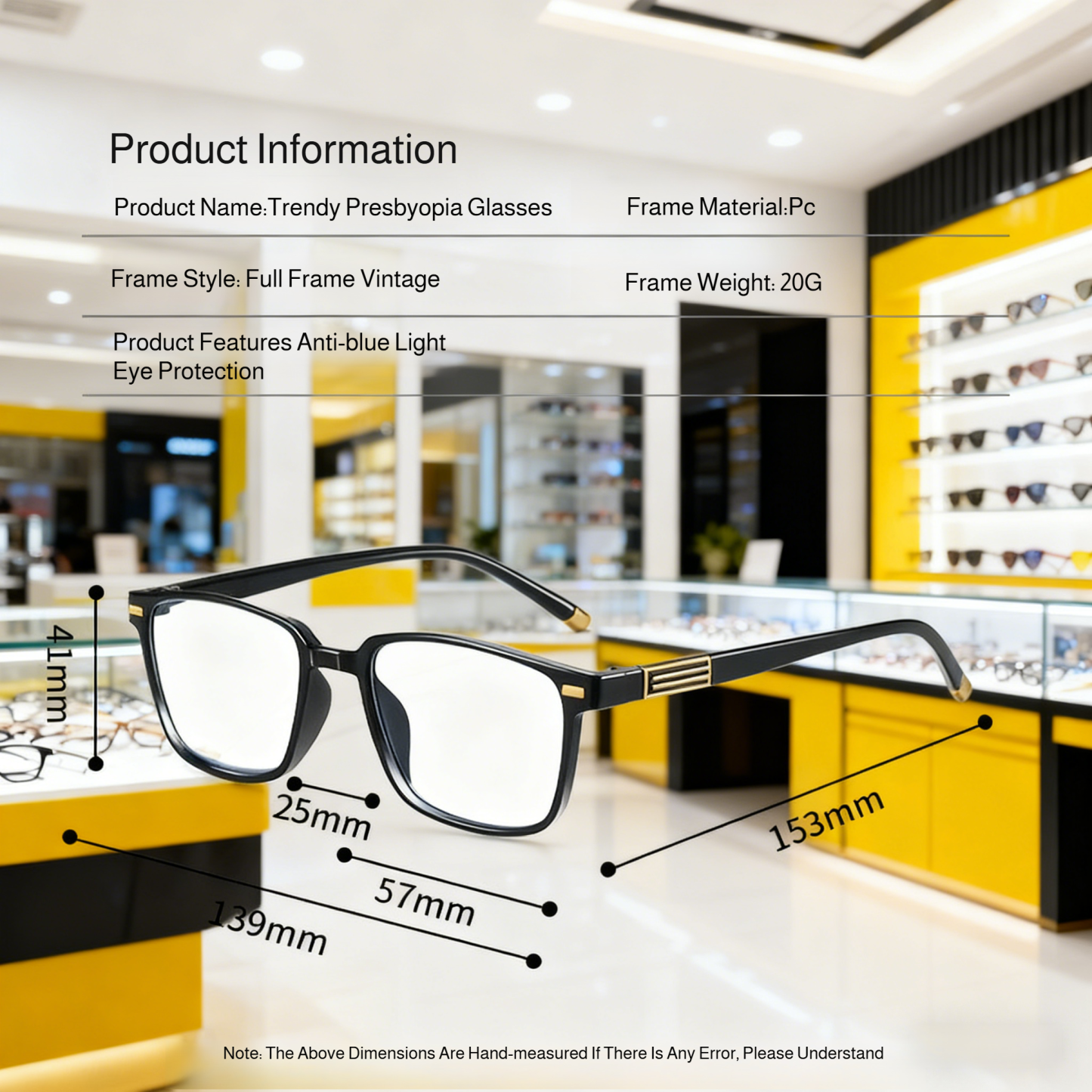 Stylish Ultra-Light HD Blue Light Blocking Reading Glasses