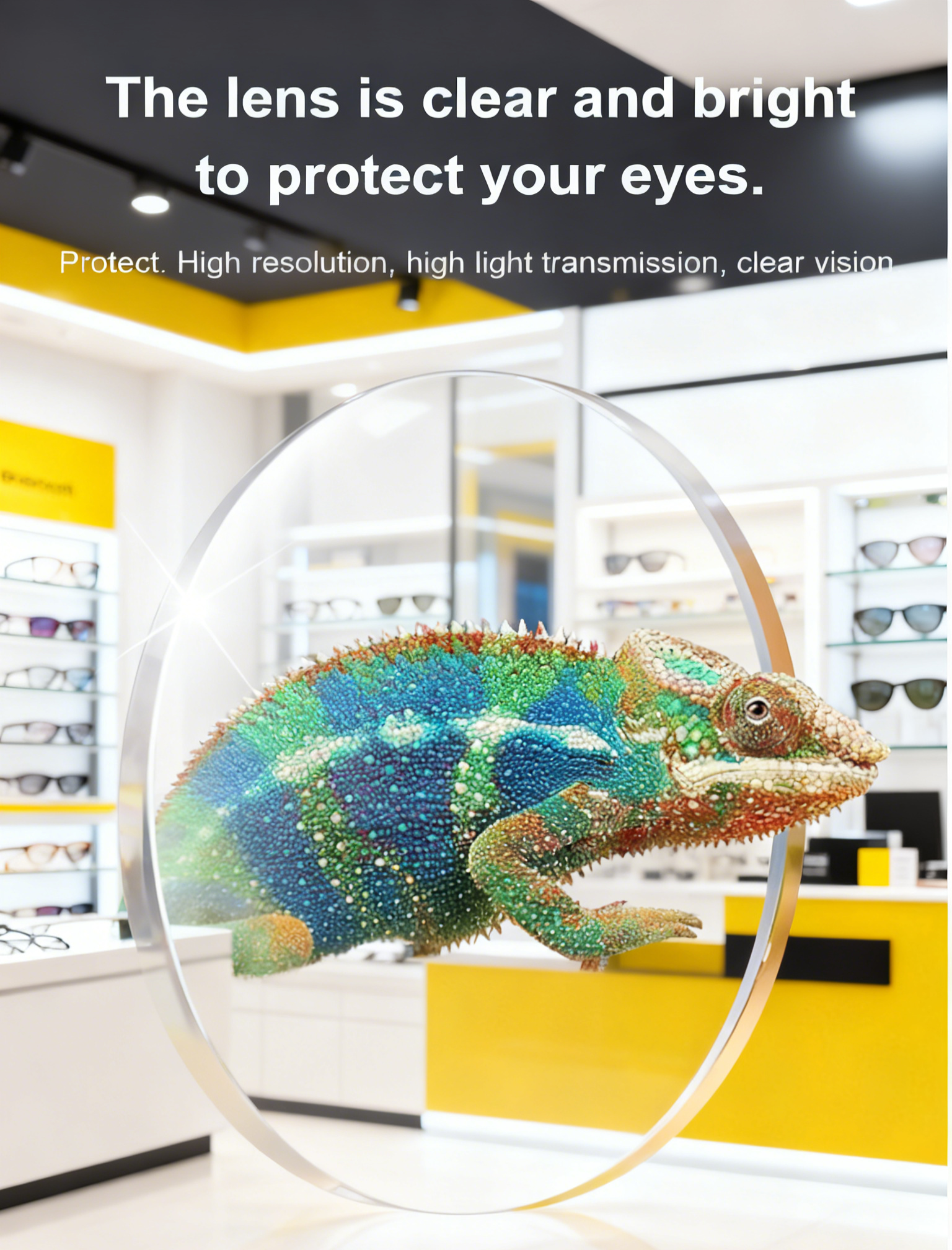 Stylish progressive lenses in titanium reading glasses