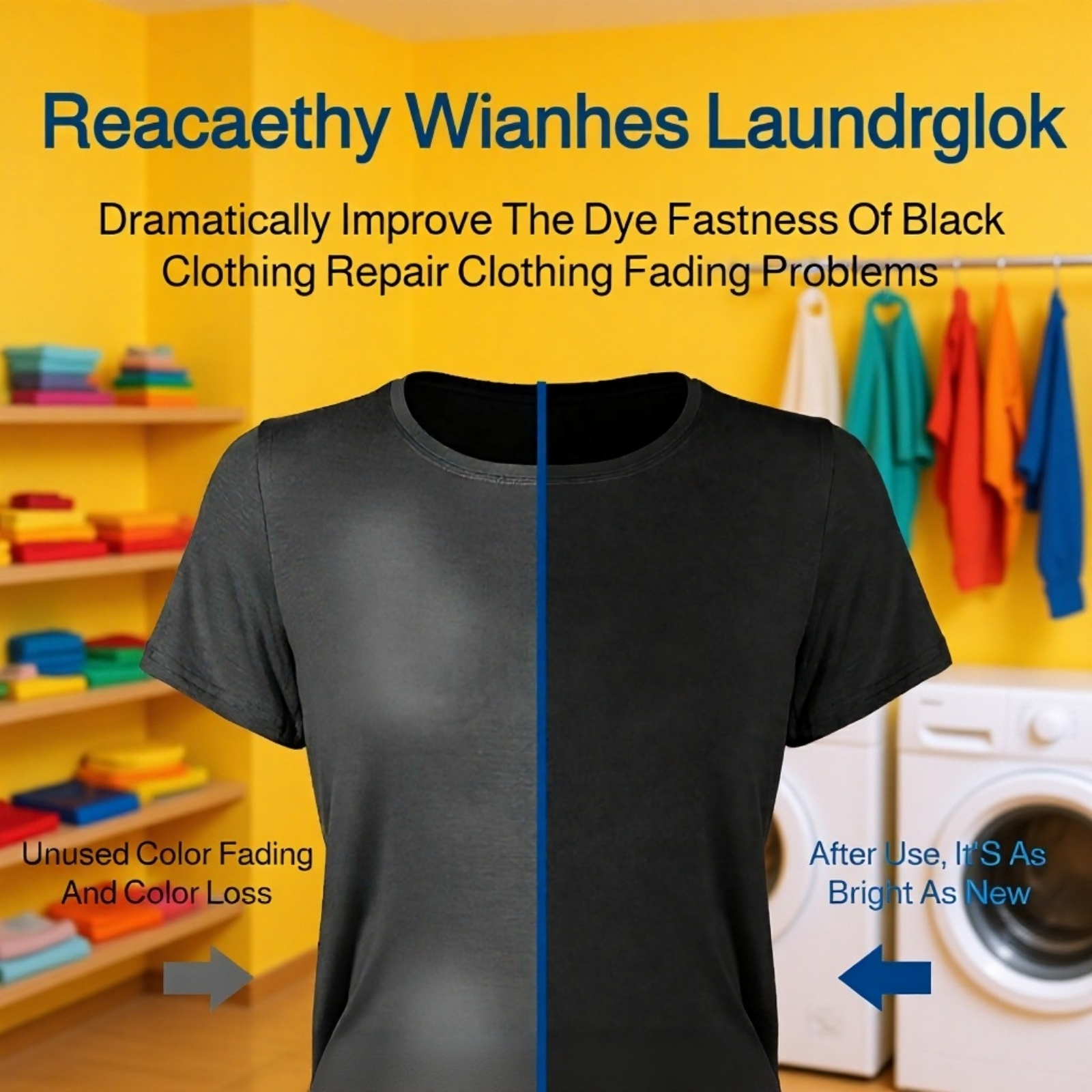 Restored vibrant black shirt with booster sheets