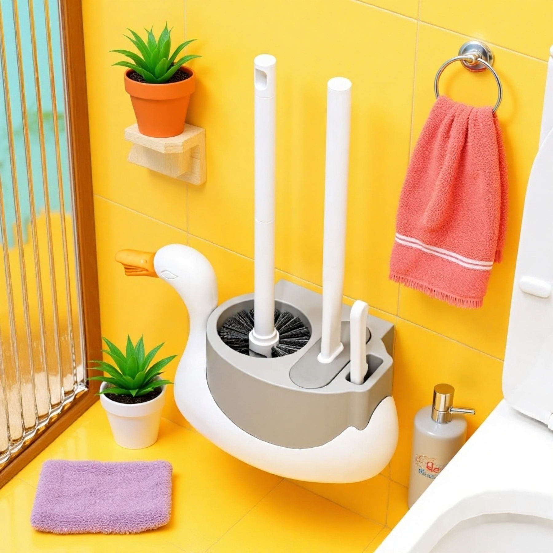  White Swan Multifunctional Toilet Cleaning Brush