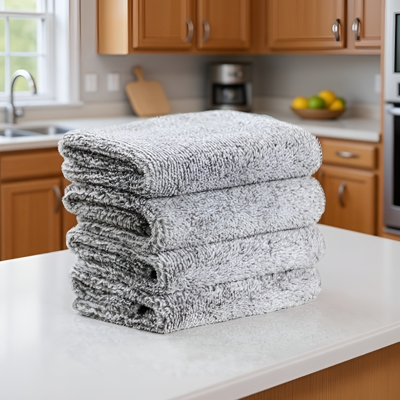 Thickened Japanese Bamboo Charcoal Fiber Cleaning Cloth close-up view