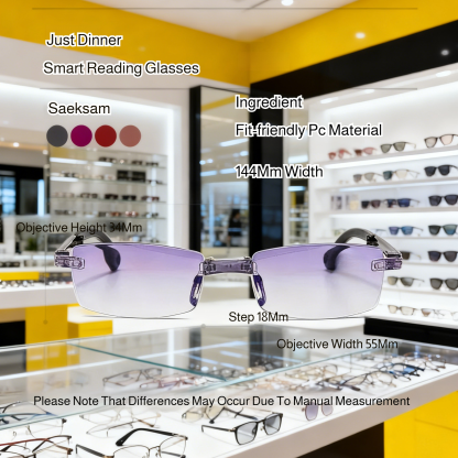 Unisex Rimless Anti-Blue Light Reading Glasses