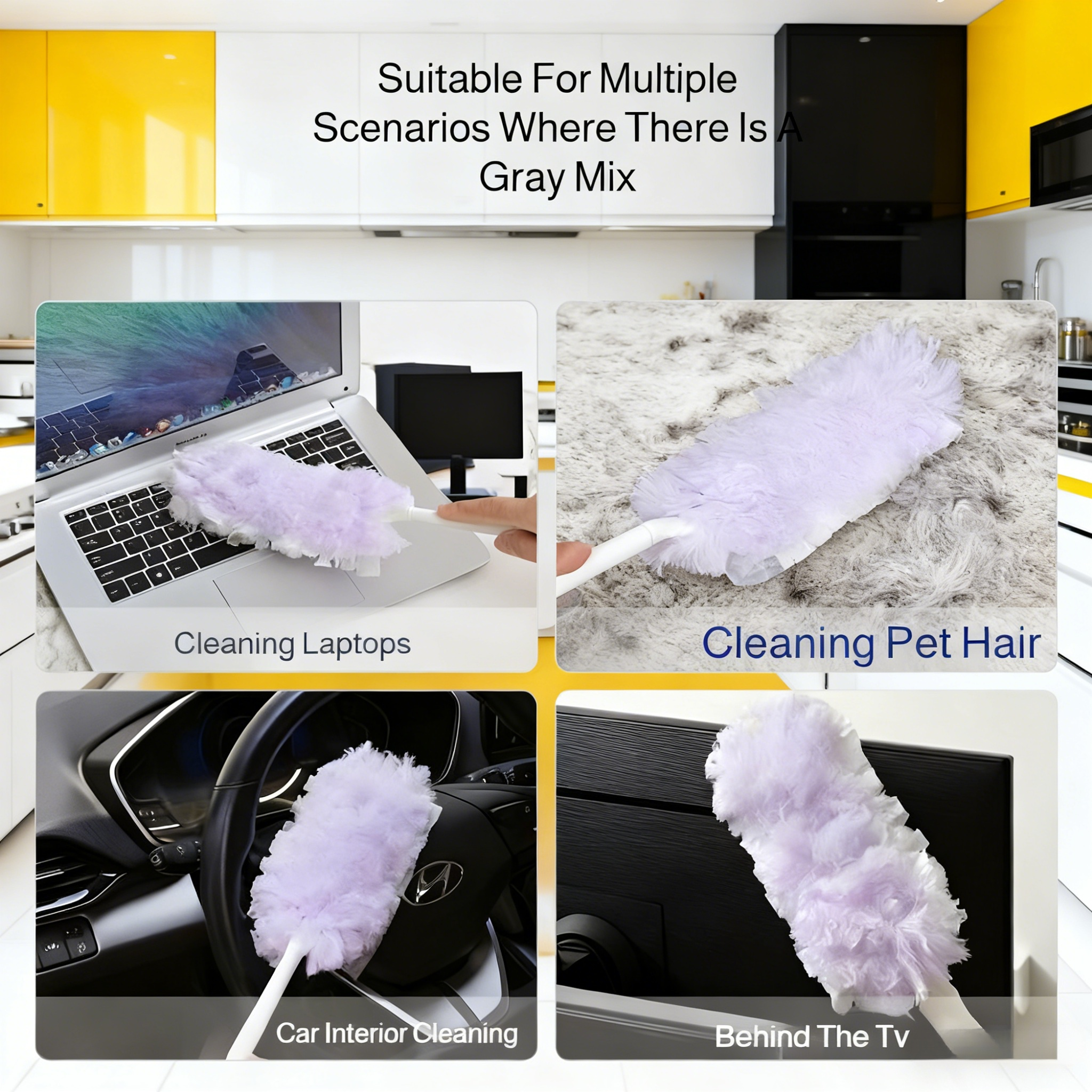 Powerful Desktop Cleaning Duster – Long-lasting Dust Removal