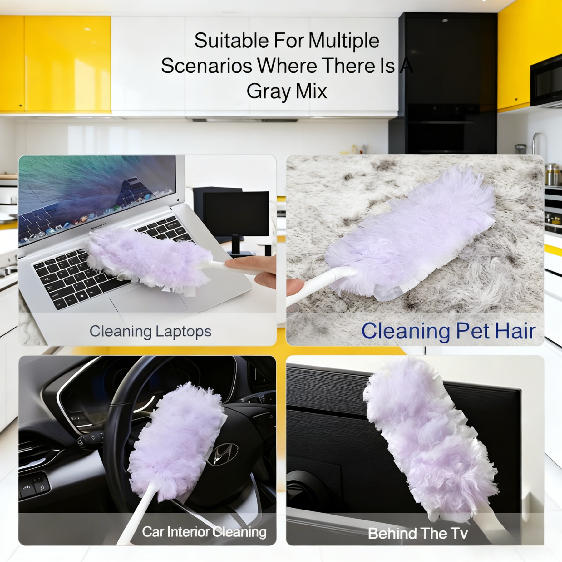 Powerful Desktop Cleaning Duster – Long-lasting Dust Removal