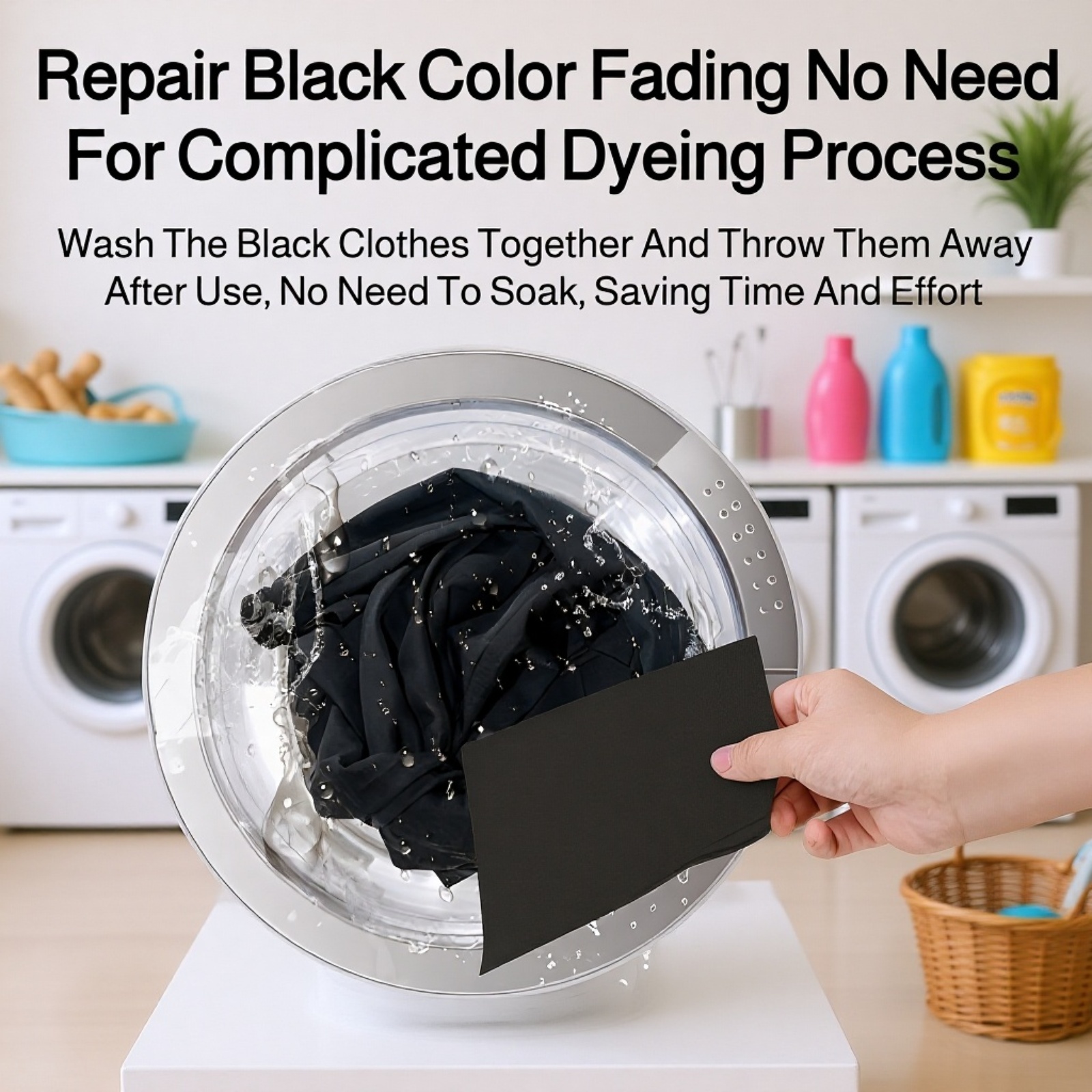 Prevent faded black garments with brightening sheets