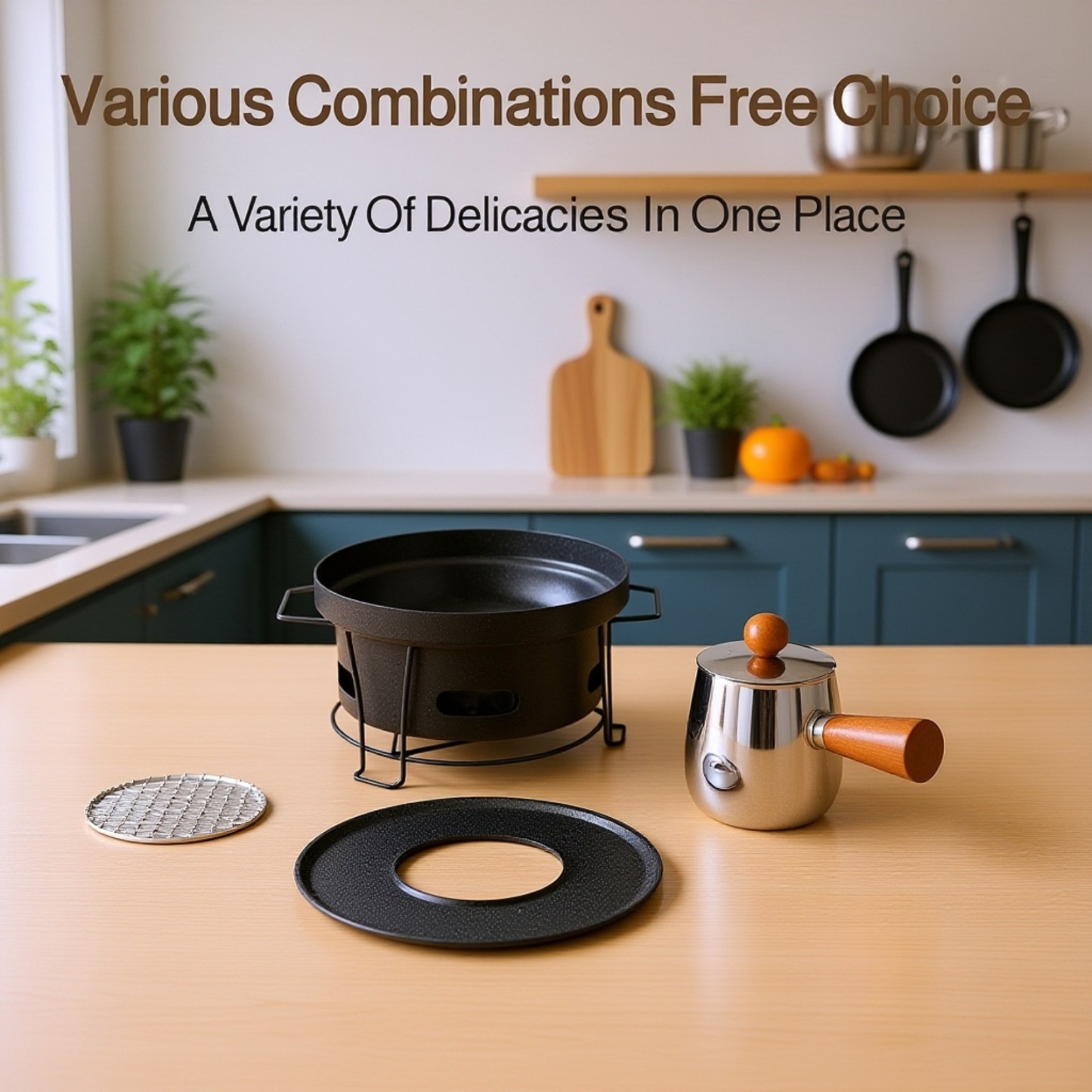 Outdoor Fireplace and Tea-Making Grill Set