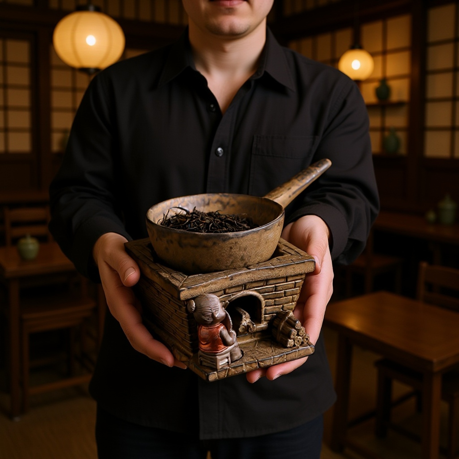 Traditional Pottery Tea Pot and Cups