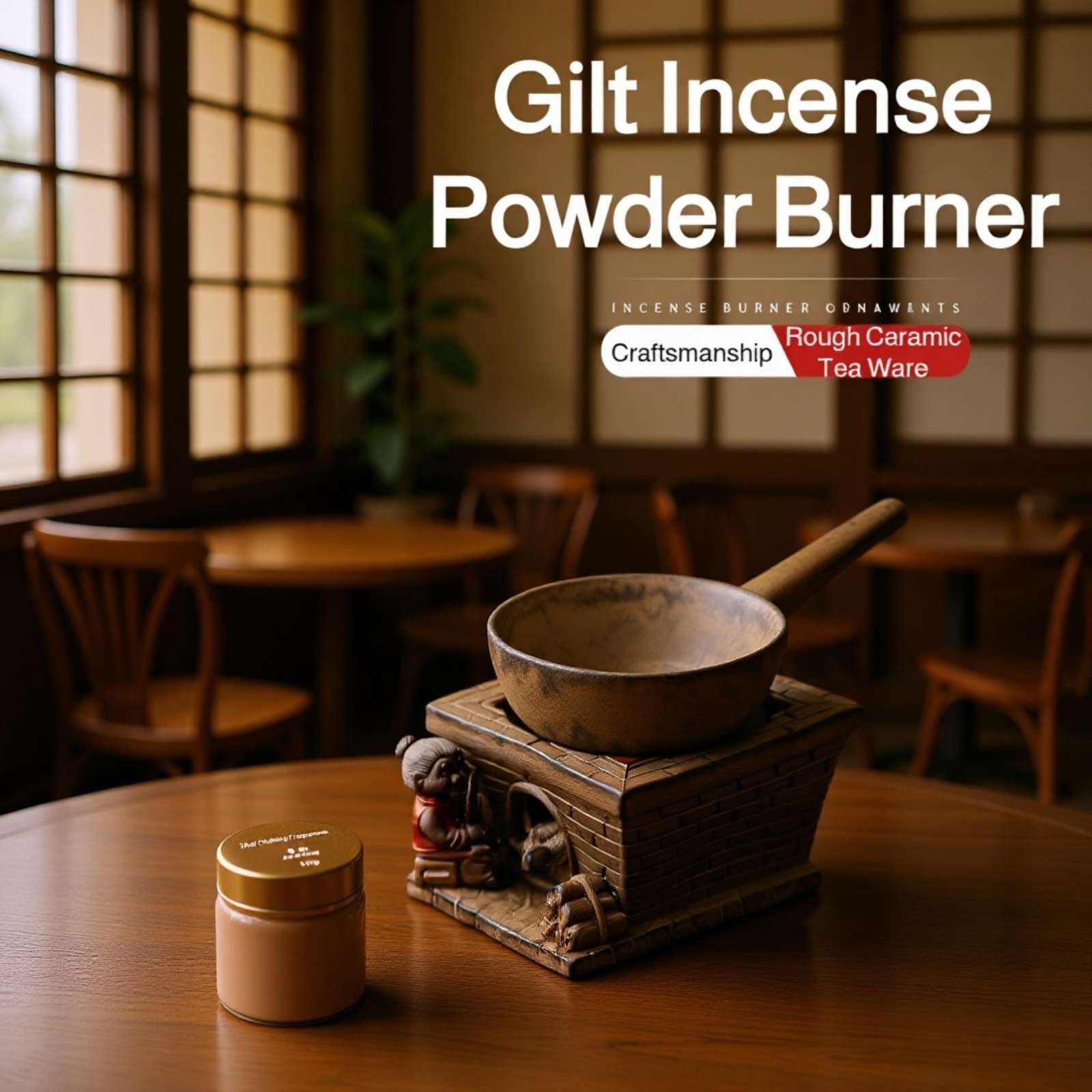 Coarse Pottery Tea Set for Home Brewing