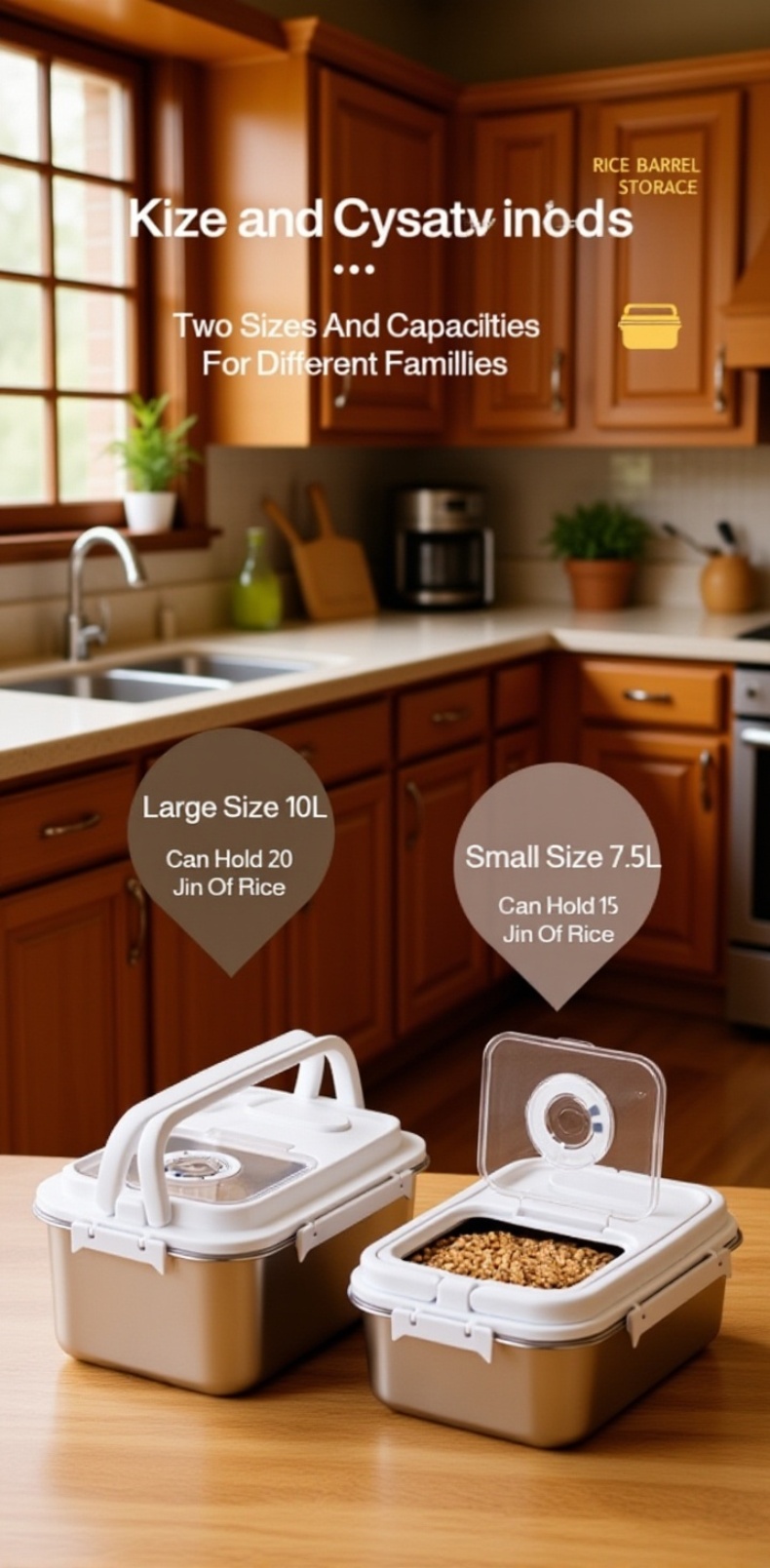 Moisture-proof rice dispenser for home use