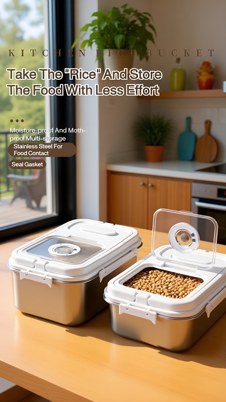 Airtight rice container for freshness preservation