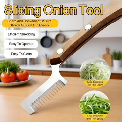 Ultrafine Wooden Handle Onion Slicer Kitchen Knife