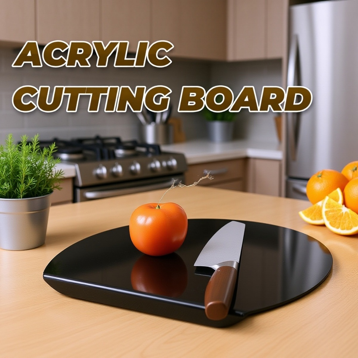 Acrylic Non-Slip Vegetable and Fruit Cutting Board
