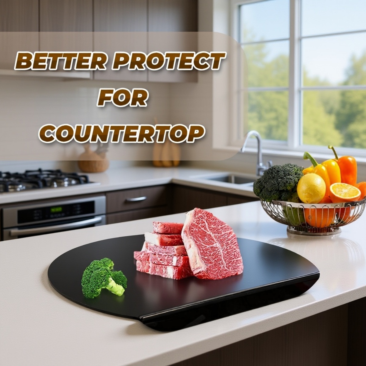 Clear Acrylic Board Slicing Fresh Vegetables