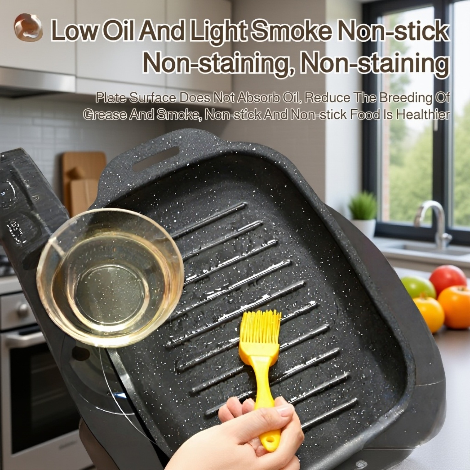 Grill plate in use at a backyard barbecue