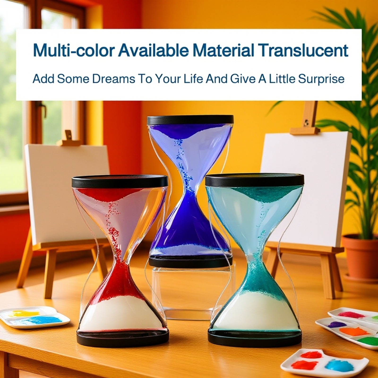 Handcrafted hourglass ornament for relaxation and style