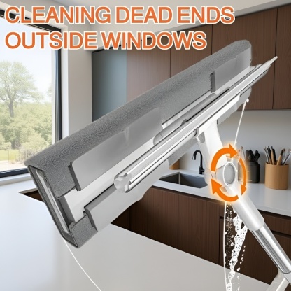 Removable Window Scraper with Adjustable Extension Pole