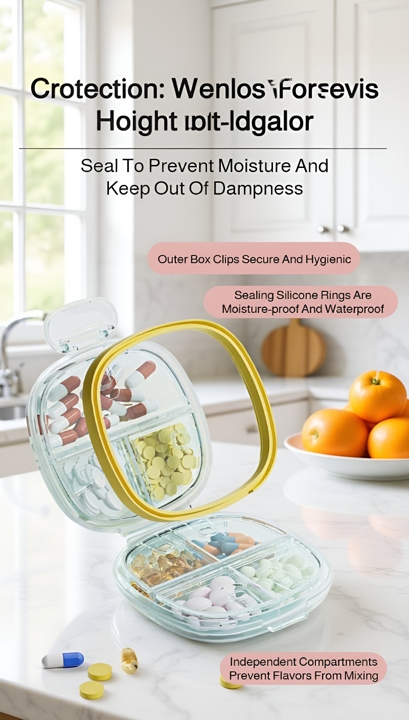 Onthego pill box set for organized medication management