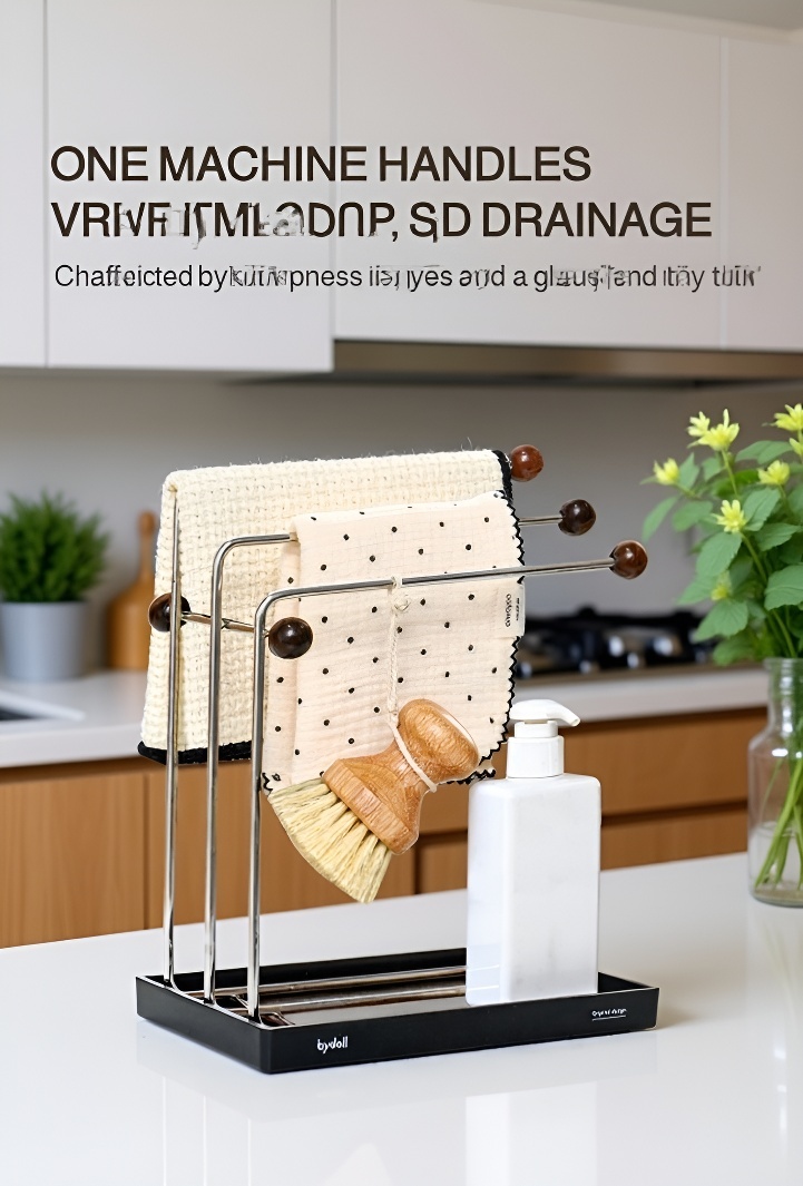 Kitchen sink organizer for drying fruits and vegetables