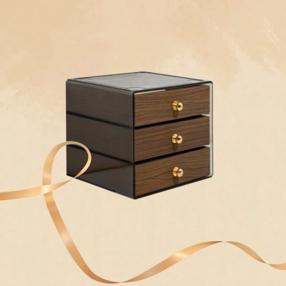  Multi-Layer Walnut Jewelry Organizer for Rings, Necklaces, and Bracelets