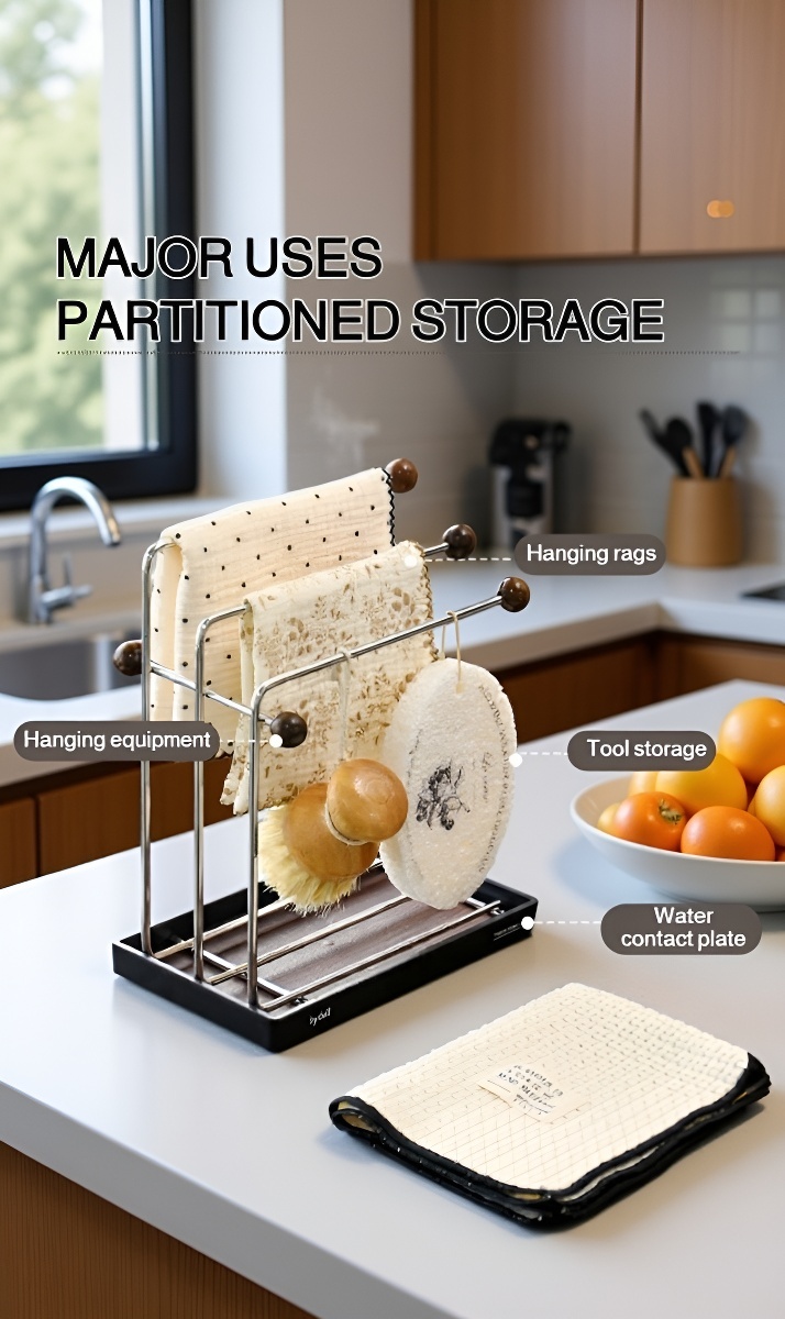 Easy-to-install drainage rack with ventilated base