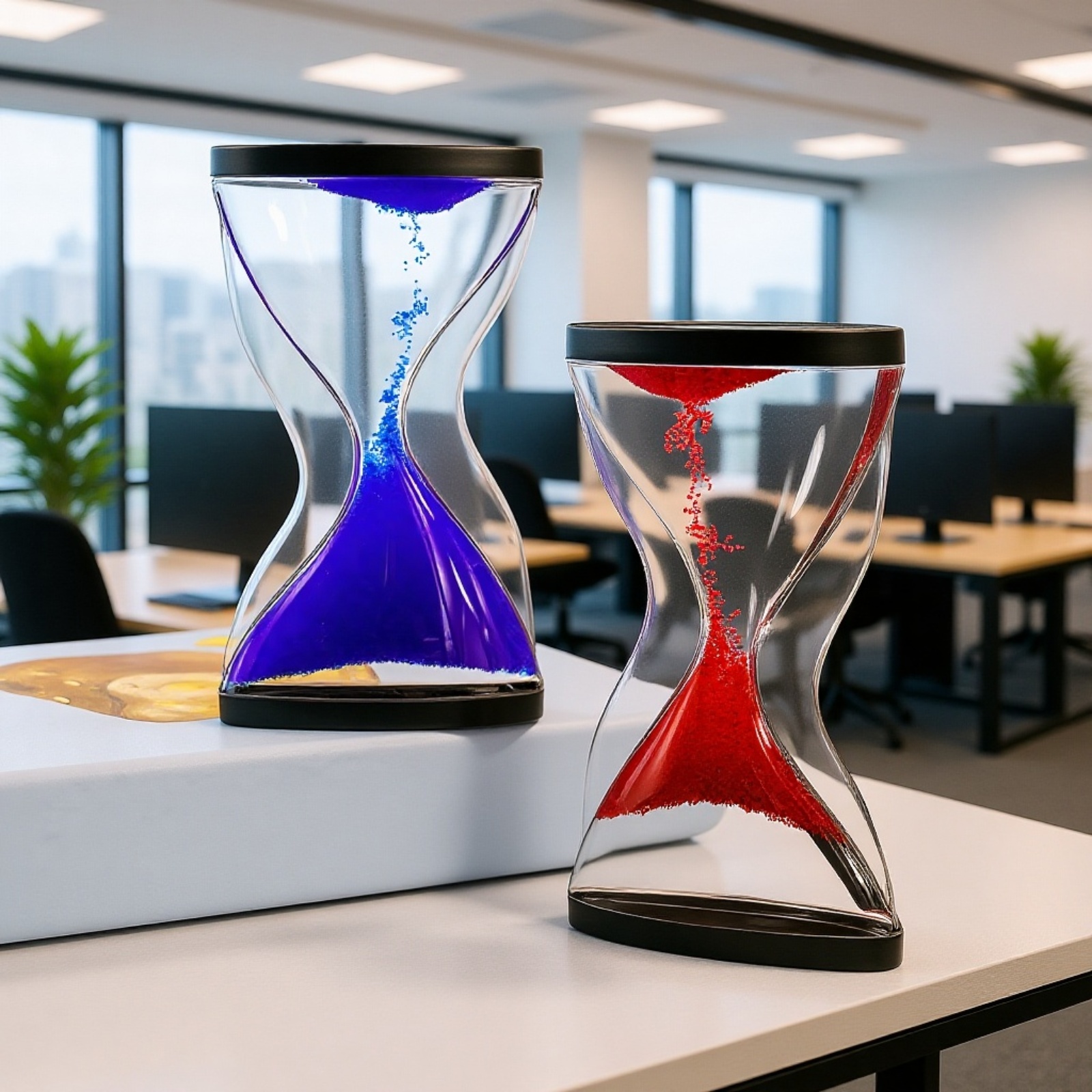 Creative Hourglass Stress Relief Decoration – Home Craft Ornament