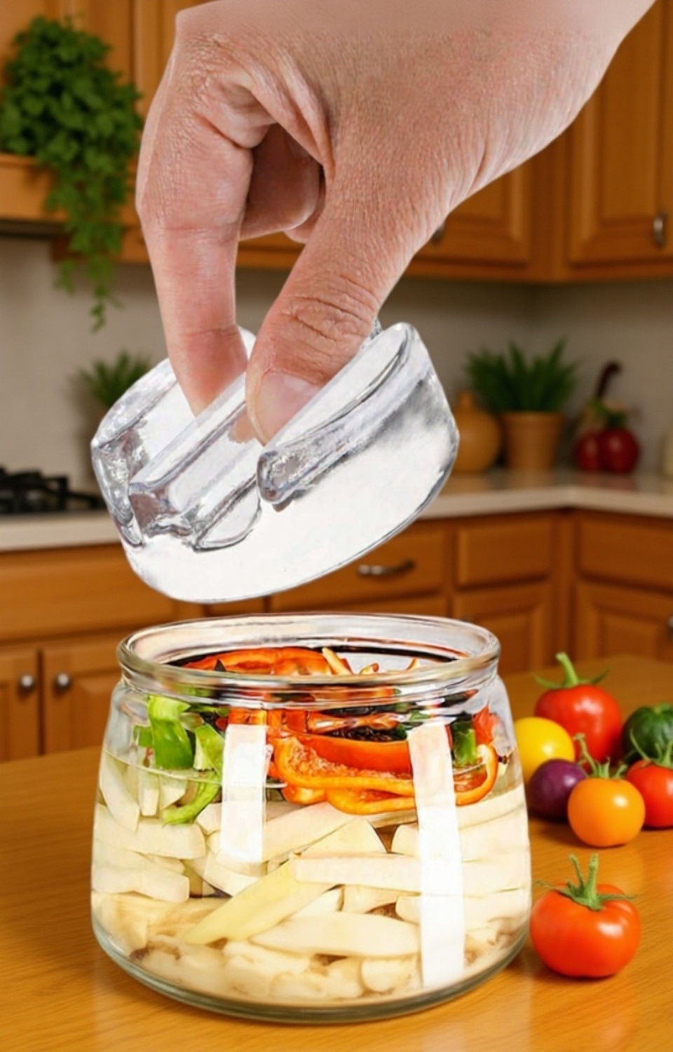 Versatile glass cover for food preservation and fermentation