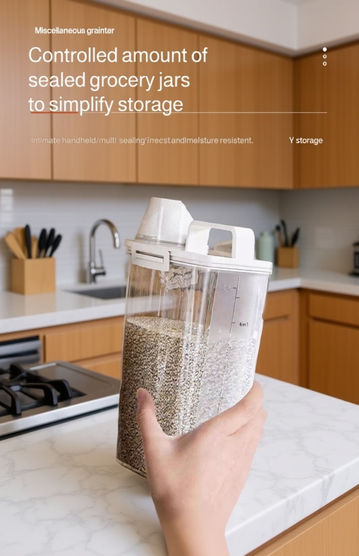 Sealed Rice Storage Box for Moistureproof and Pestproof Protection