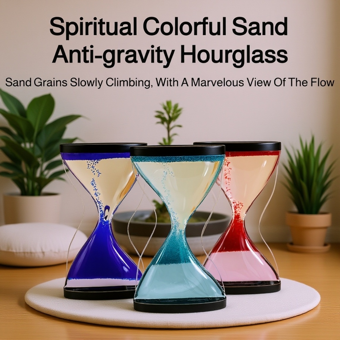 Creative Hourglass Stress Relief Decoration – Home Craft Ornament