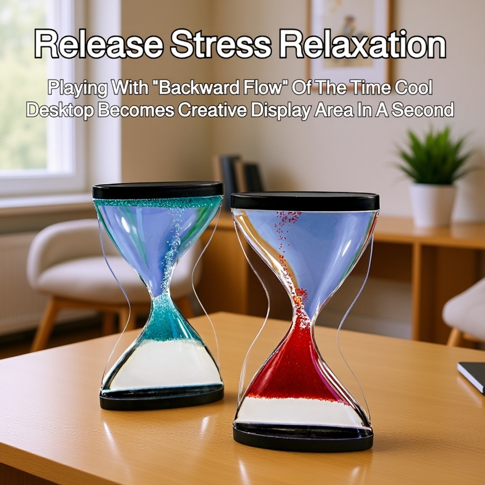 Modern hourglass stress relief decoration for office desk
