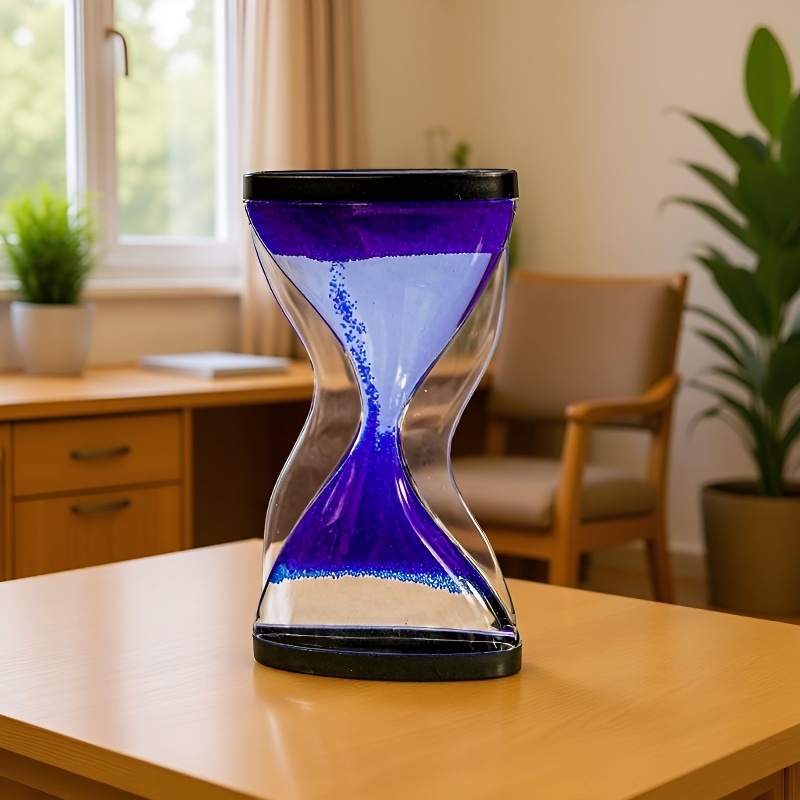 Close-up of creative hourglass home craft ornament