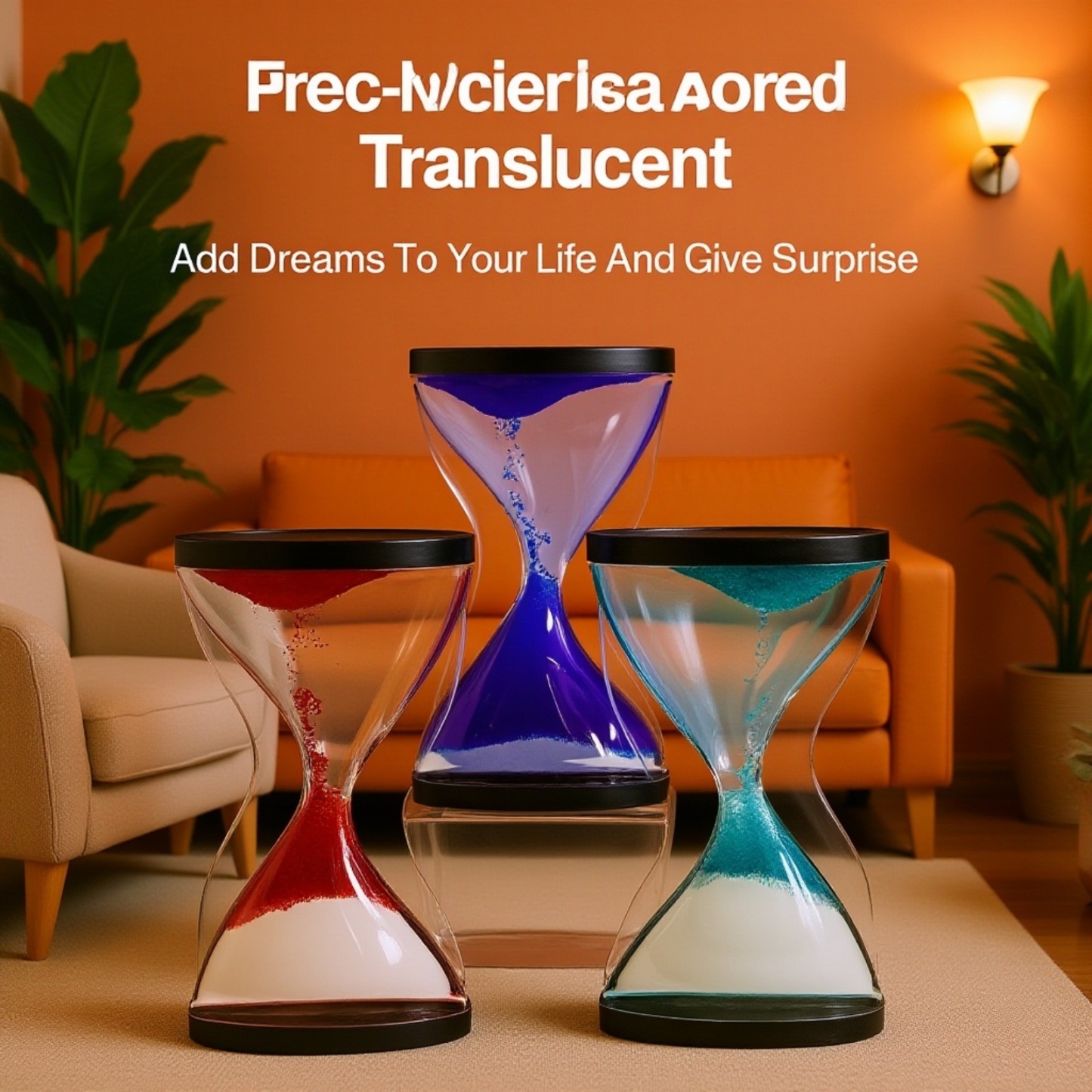 Creative Hourglass Stress Relief Decoration – Home Craft Ornament