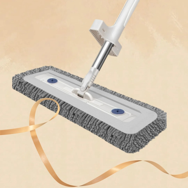 Household Lazy Chenille Flat Mop, Thickened Design, Hands-Free Washing