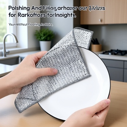  Silver Thread Non-Stick Dishcloth for Kitchen Cleaning