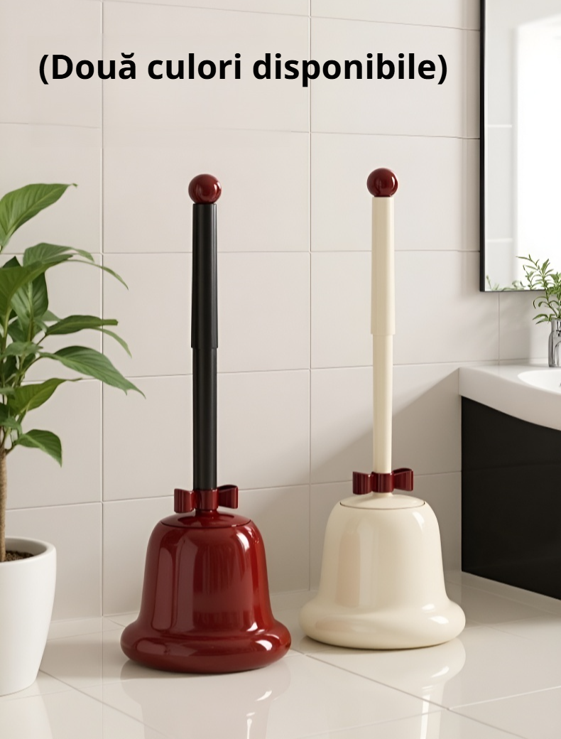 Perie pentru toaletă cu design modern și suport inclus