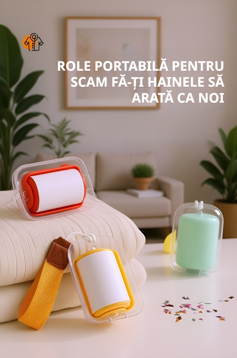 Mini rolă pentru îndepărtarea scamelor eficientă pe haine